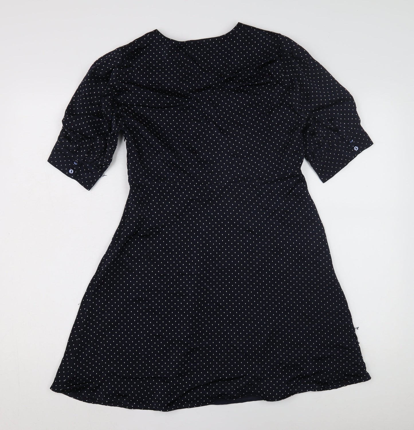 Zara Women's Blue Polka Dot A-Line Dress S