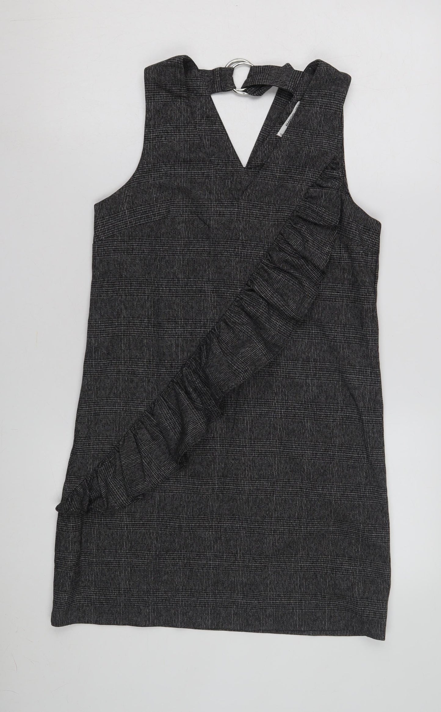 Mango Women's Black Check Sleeveless Dress Size 4