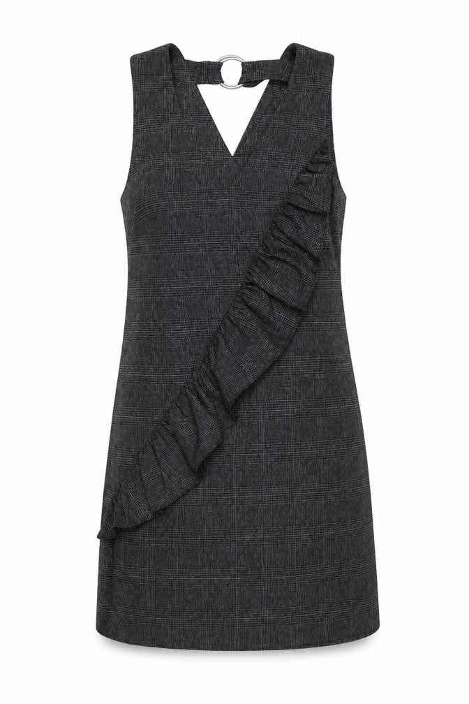 Mango Women's Black Check Sleeveless Dress Size 4