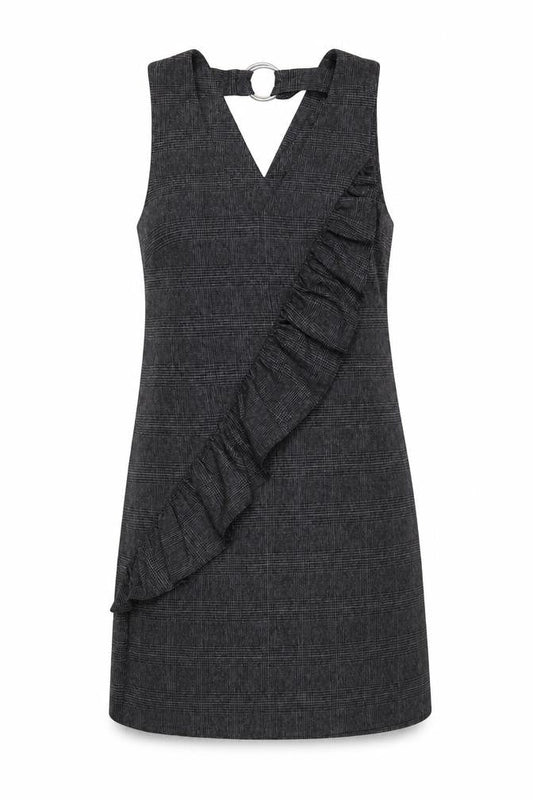 Mango Women's Black Check Sleeveless Dress Size 4