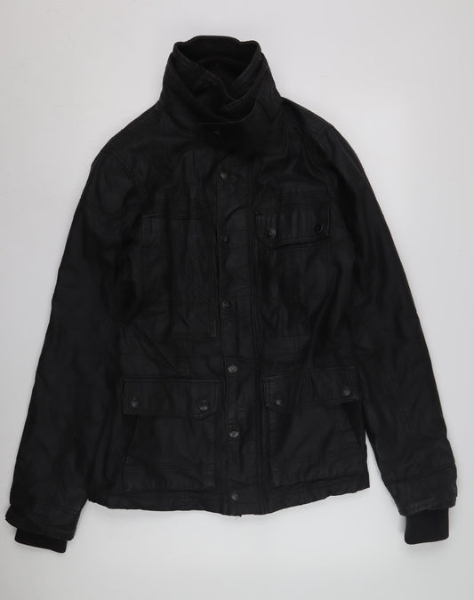 Next Men's Black Military Jacket S - Stylish & Practical