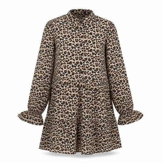New Look Women's Leopard Print Shirt Dress Size 6