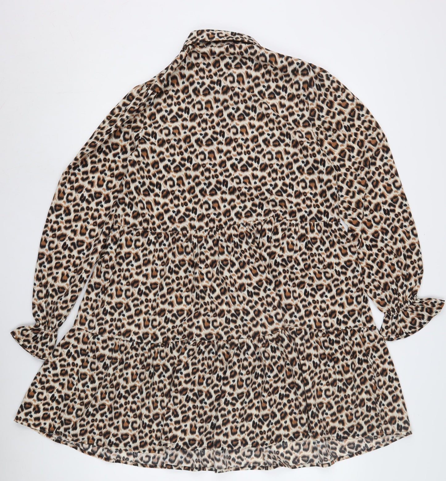 New Look Women's Leopard Print Shirt Dress Size 6