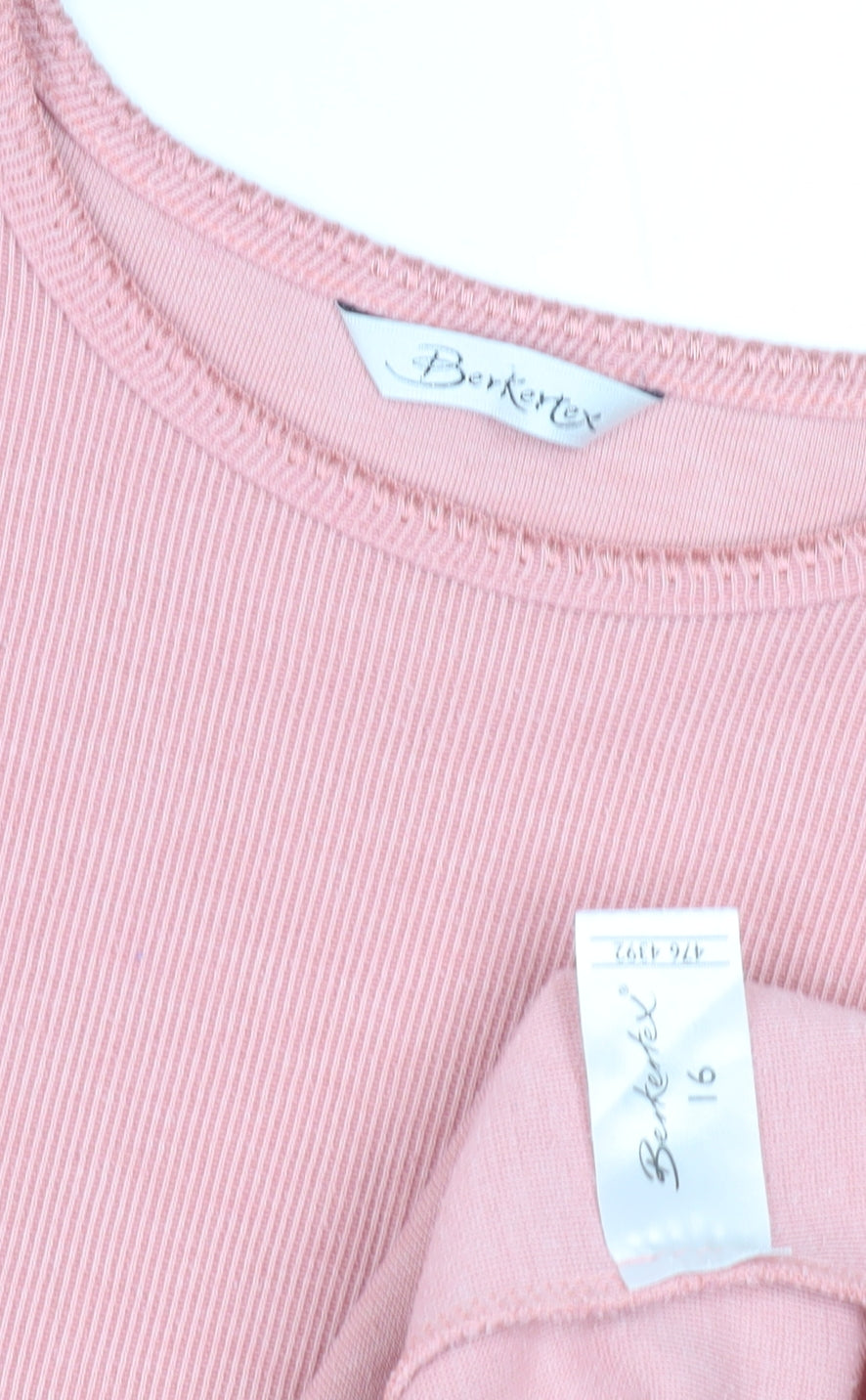 Berketex Women's Pink Basic T-Shirt, Size 16, Casual Style