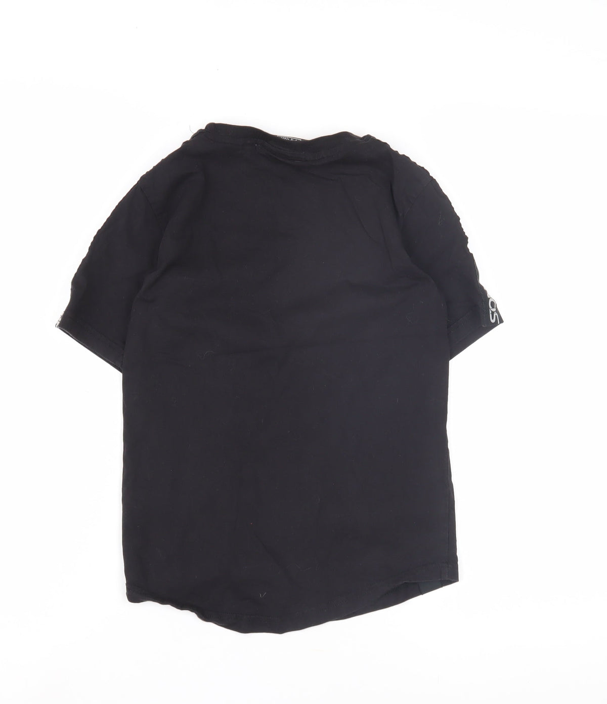 Sonneti Boys Black T-Shirt, 8-10 Years, Regular Fit, Logo Accents