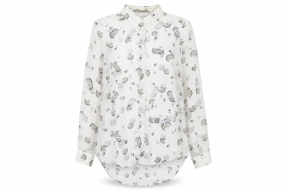 Limited Edition Women's Ivory Floral Button-Up Shirt