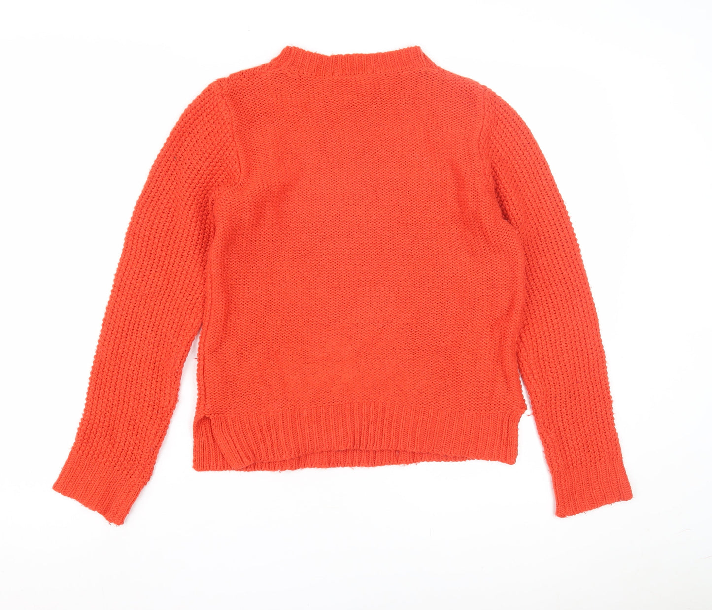 Oasis Women's Orange XS Cable-Knit Pullover Jumper