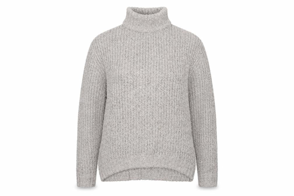 Warehouse Women's Grey Wool Blend Pullover Jumper Size 8