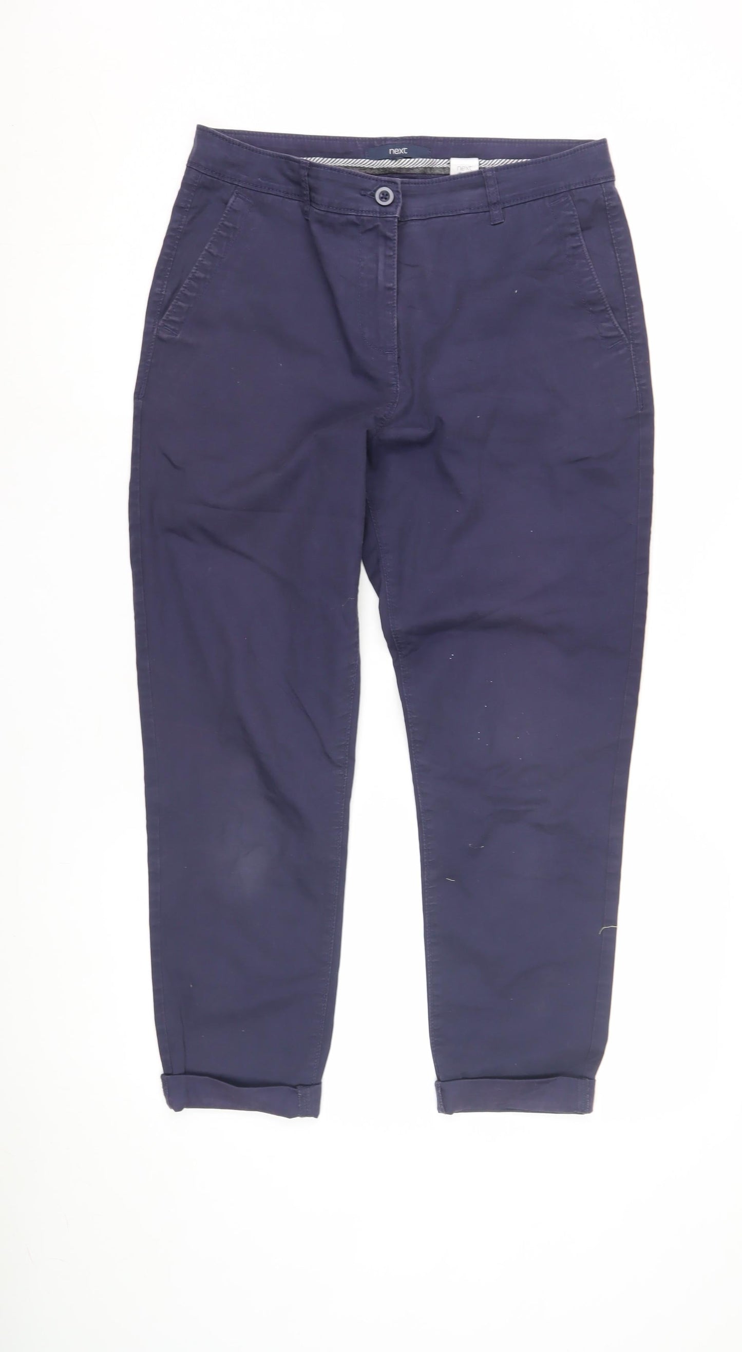 Next Women's Blue Cropped Trousers Size 11R Casual Work