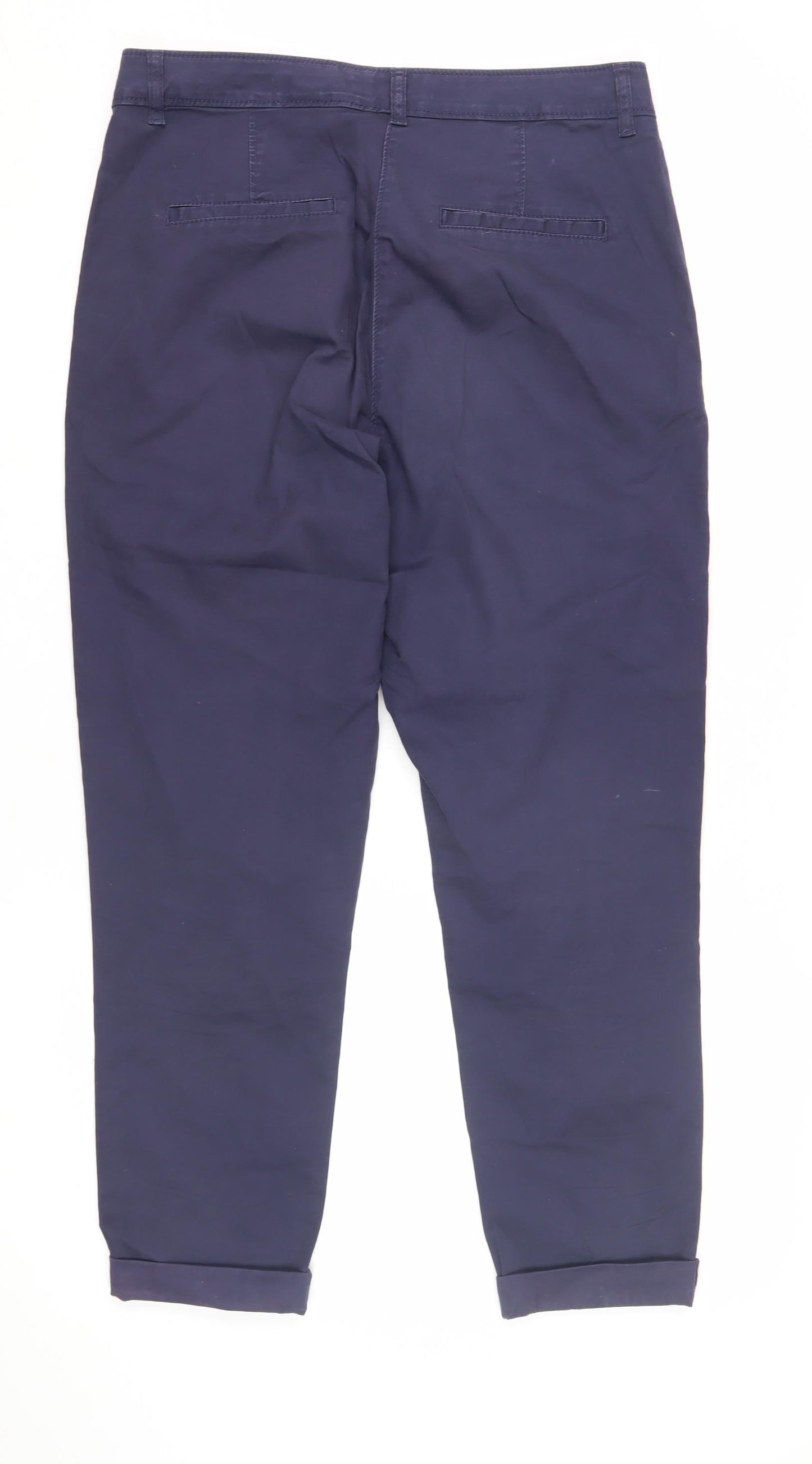 Next Women's Blue Cropped Trousers Size 11R Casual Work