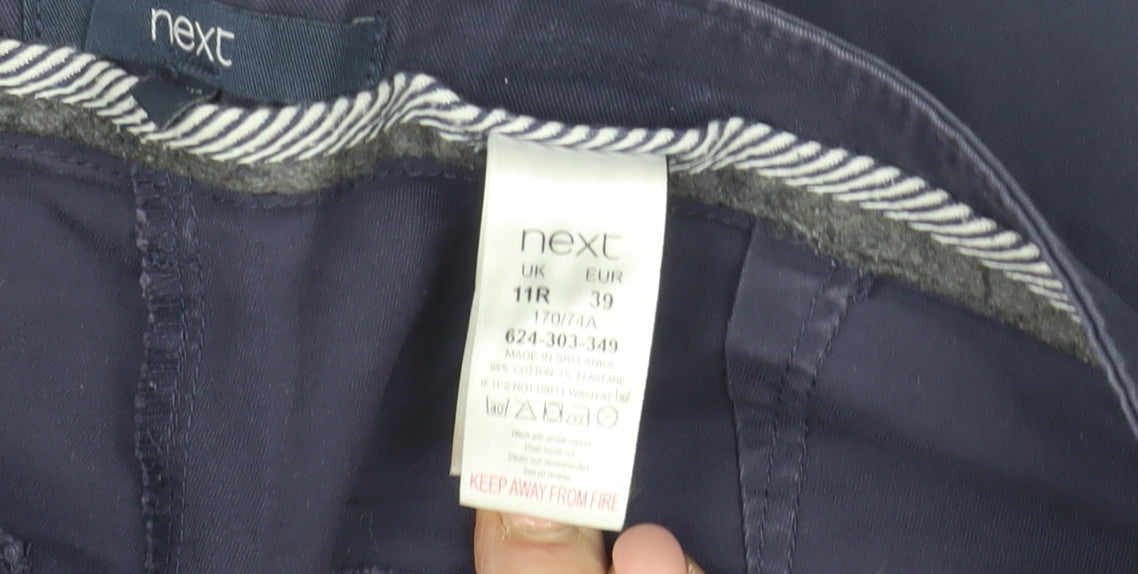 Next Women's Blue Cropped Trousers Size 11R Casual Work