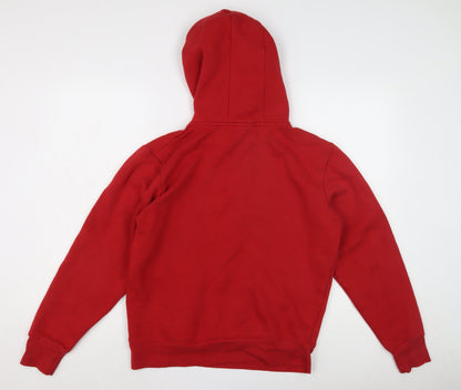 Preloved The Simpsons Unisex Red Pullover Hoodie M - Back