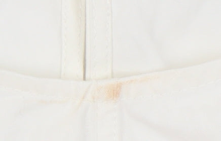 Zara Women's White Cotton Top, Size L, Round Neck