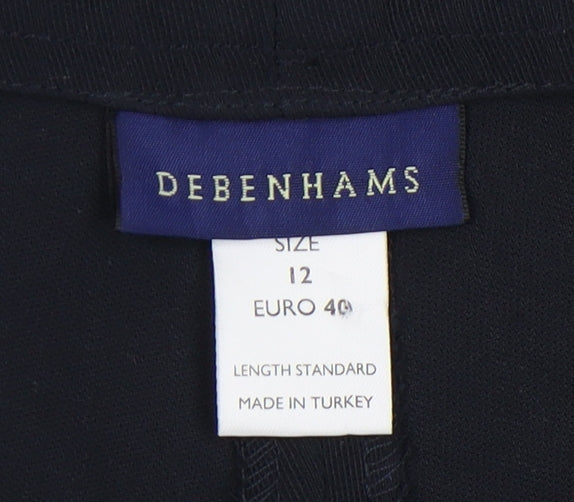 Debenhams Women's Black Straight Trousers, Size 12