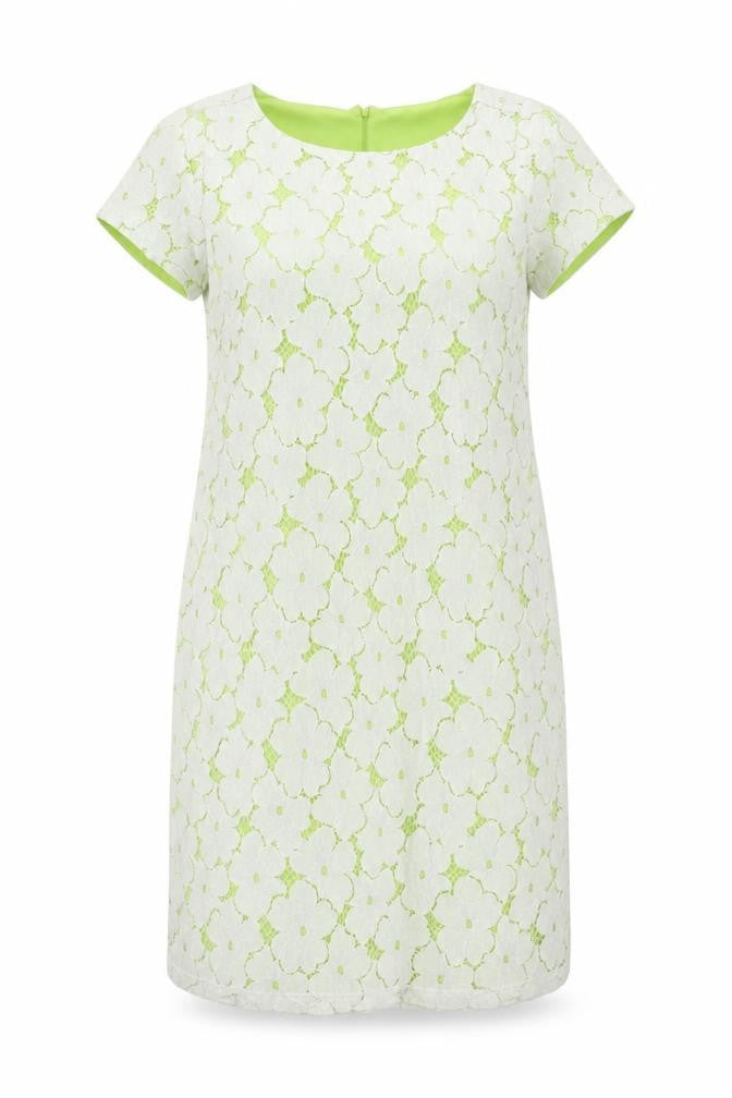 Suzannegrae Women's Green Floral Lace Dress Size 16