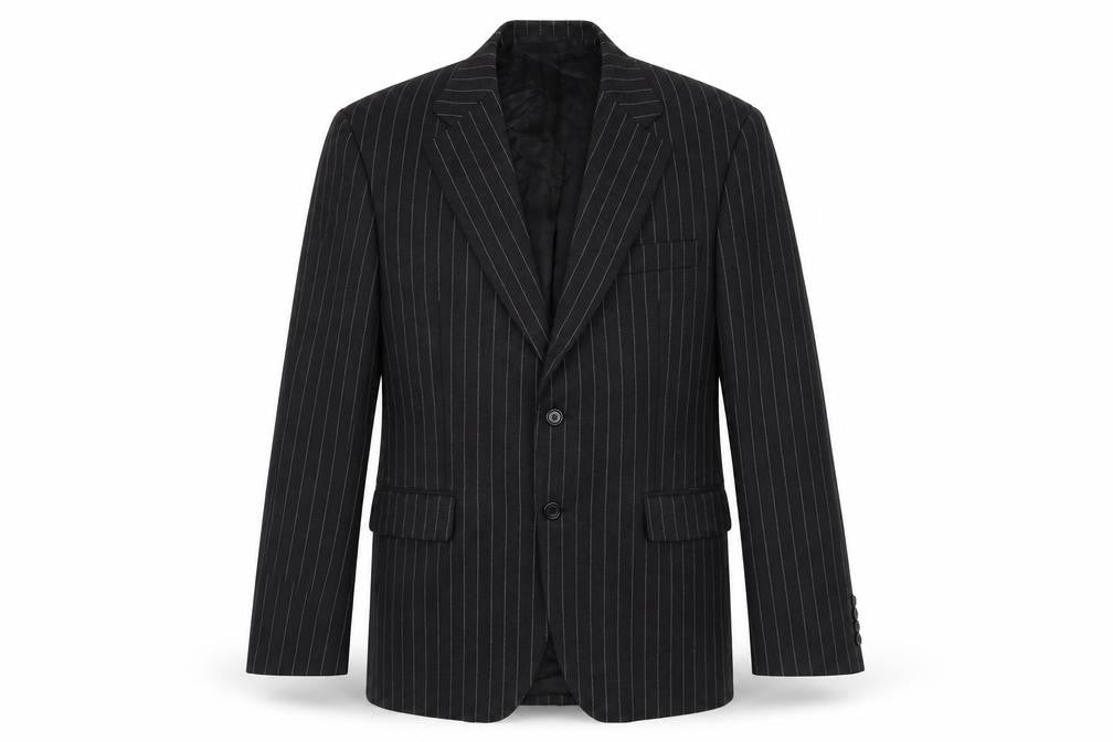 Aquascutum Men's Black Striped Blazer 40R