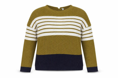 Next Women's Green Striped Pullover Jumper Size 8