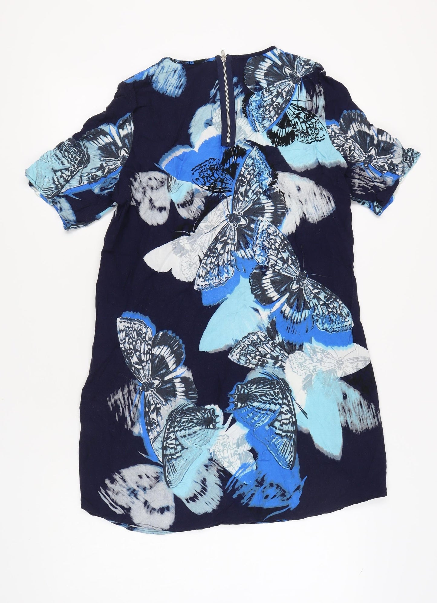 Warehouse Women's Blue Floral Half Sleeve Dress