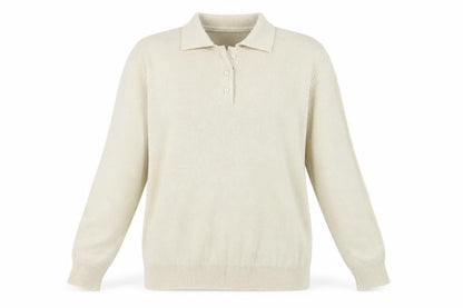 Damart Women's Beige Collared Full Zip Jumper, Size M