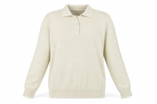 Damart Women's Beige Collared Full Zip Jumper, Size M