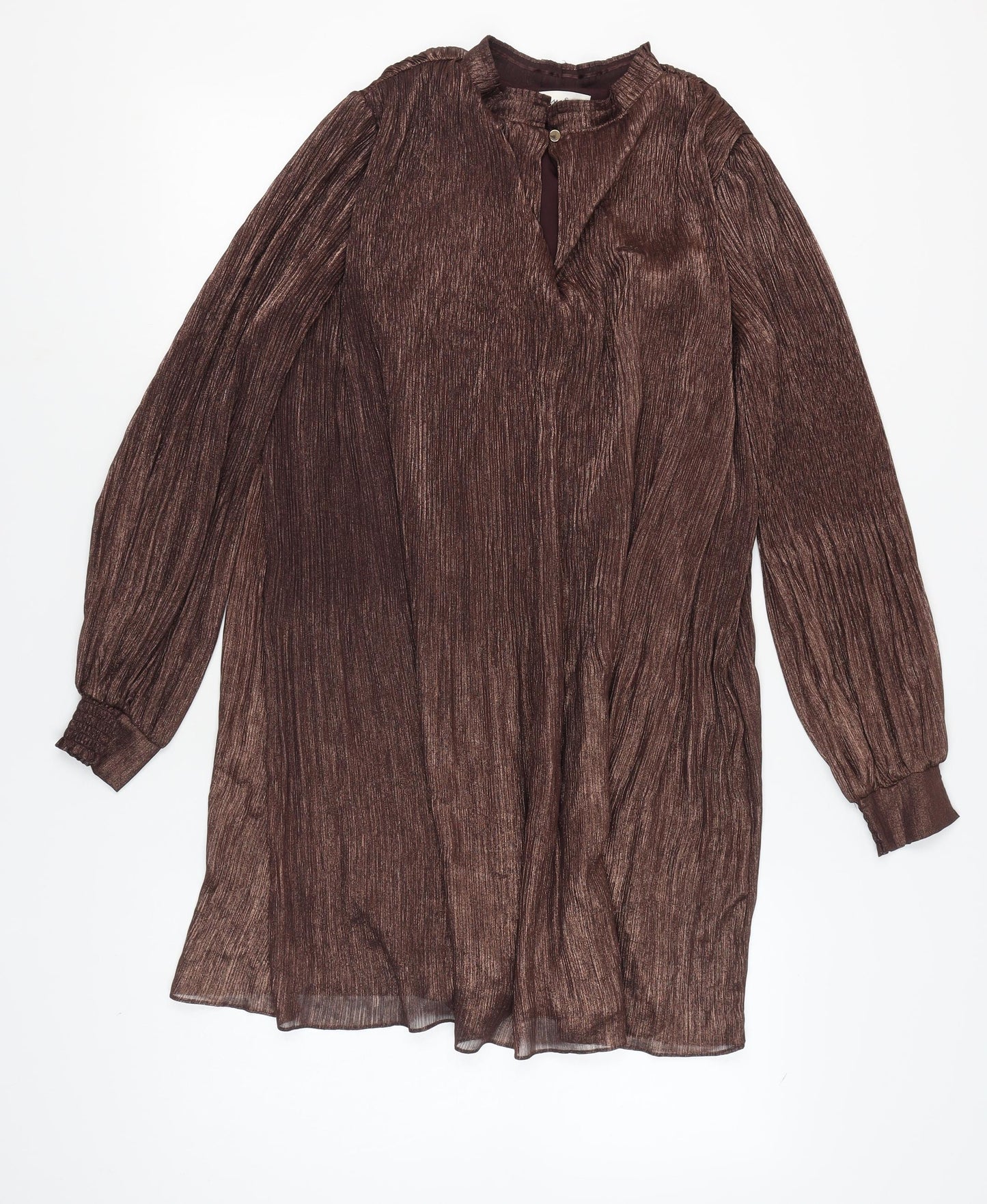Phase Eight Women's Brown Long Sleeve Dress Size 10