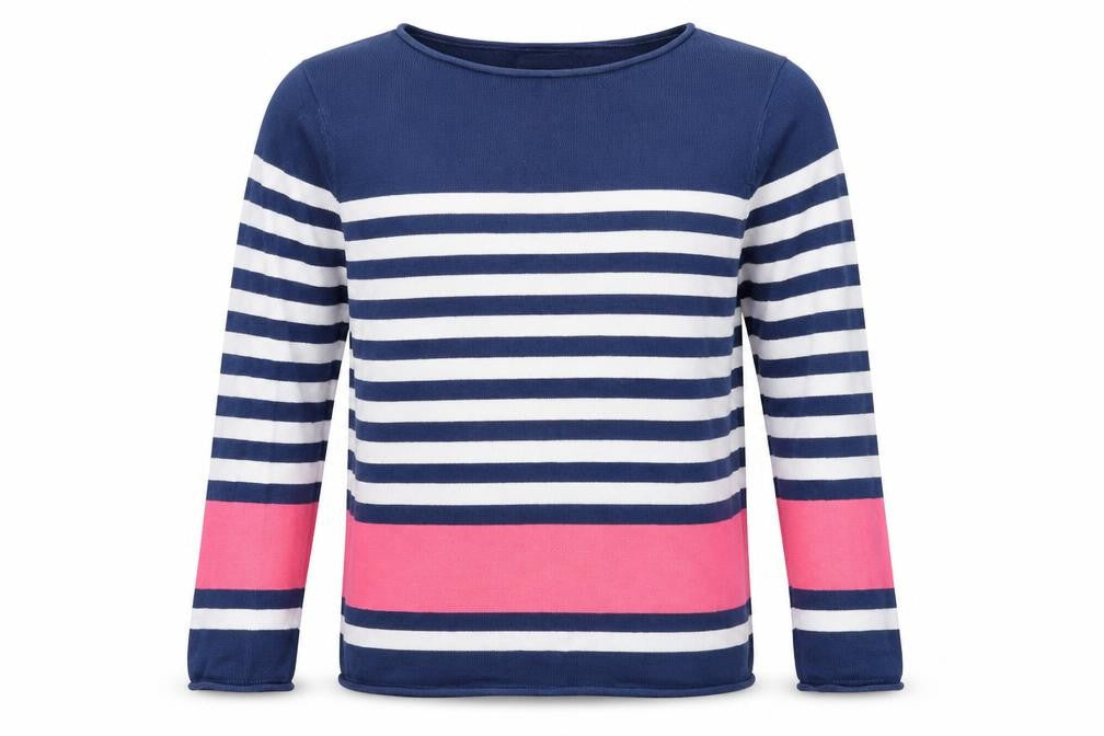 Lakeland Unisex Striped Cotton Pullover Jumper Size 16