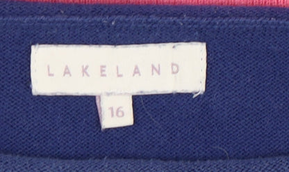 Lakeland Womens Striped Cotton Pullover Jumper Size 16