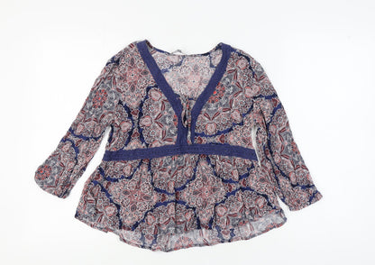 Additional front view of Principles Women's Multicoloured Paisley Tunic Blouse
