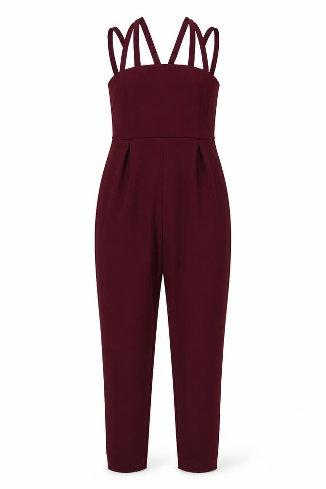 New Look Women's Red Sleeveless Jumpsuit Size 8