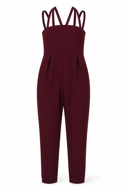 New Look Women's Red Sleeveless Jumpsuit Size 8
