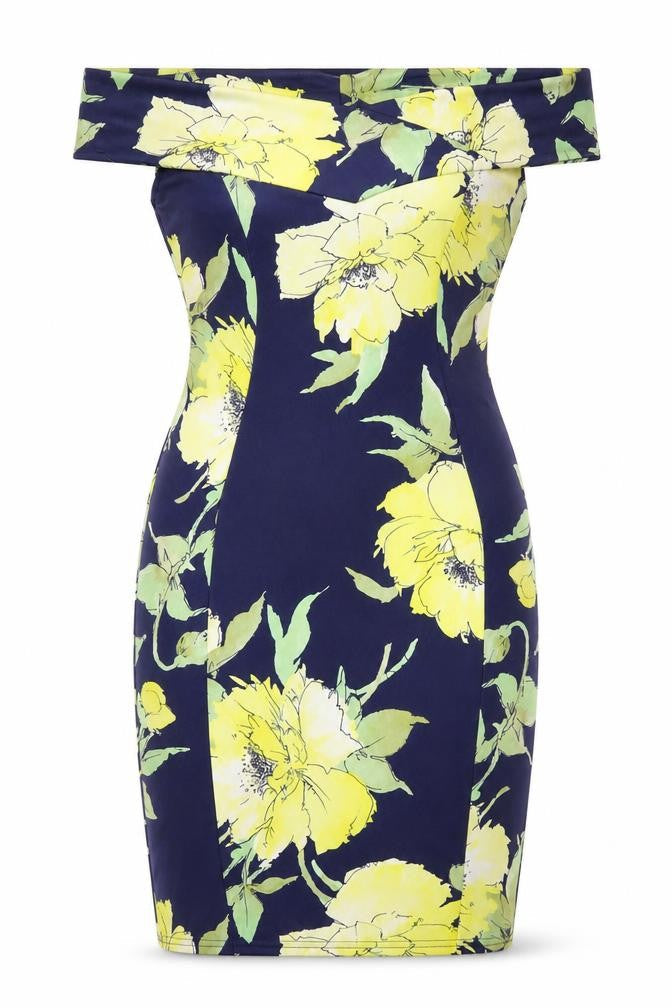 Quiz Women's Multicoloured Floral Bodycon Dress Size 12