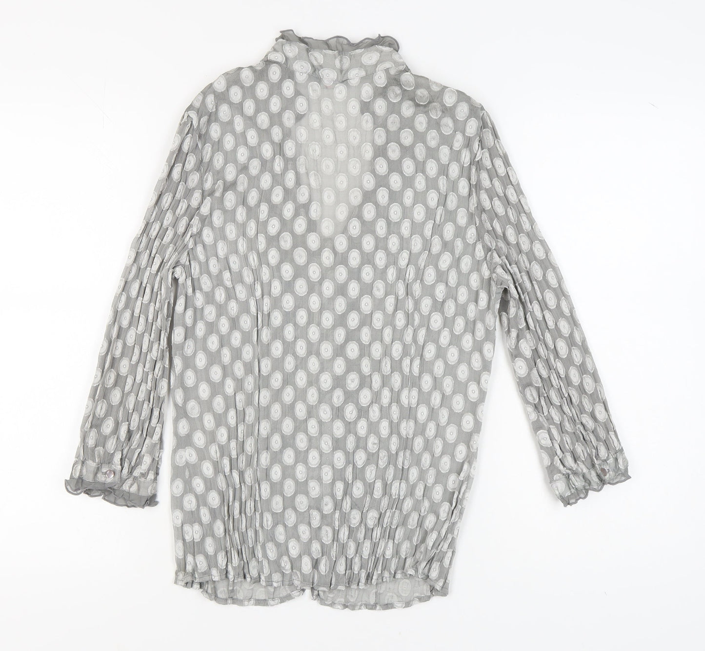 Marks and Spencer Women's Grey Polka Dot Blouse Size 12