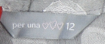 Marks & Spencer Women's Grey Polka Dot Blouse Size 12
