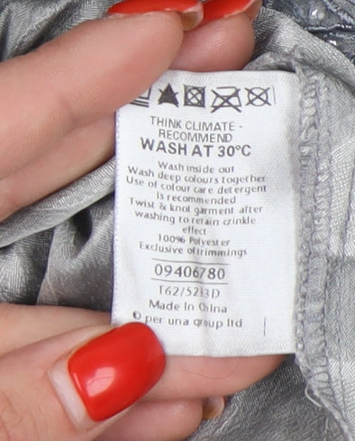 Marks & Spencer Women's Grey Polka Dot Blouse Size 12