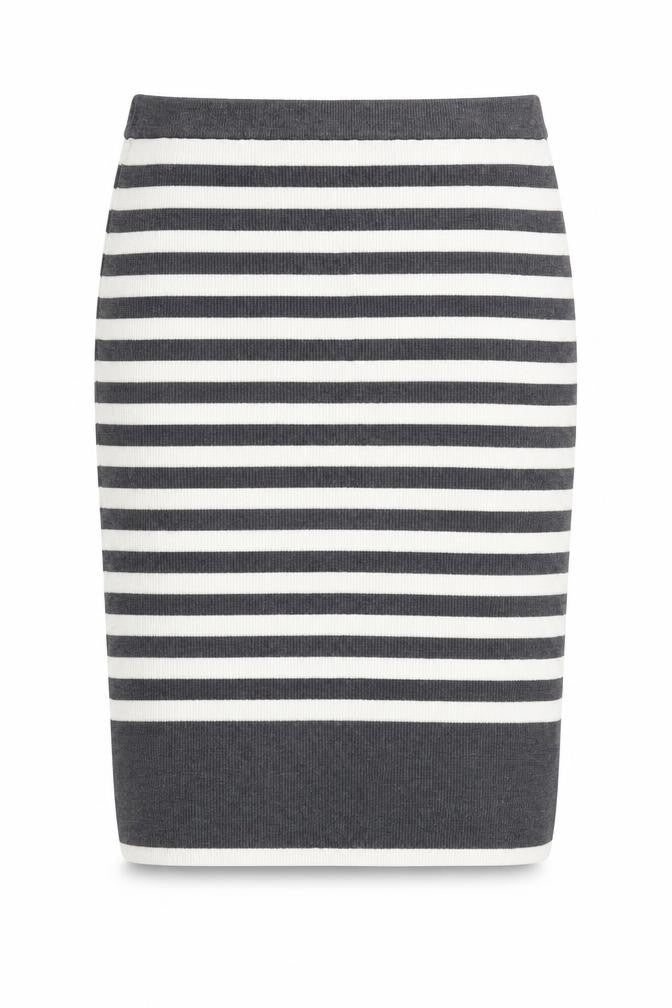 Marks & Spencer Women's Grey Striped Pencil Skirt XL