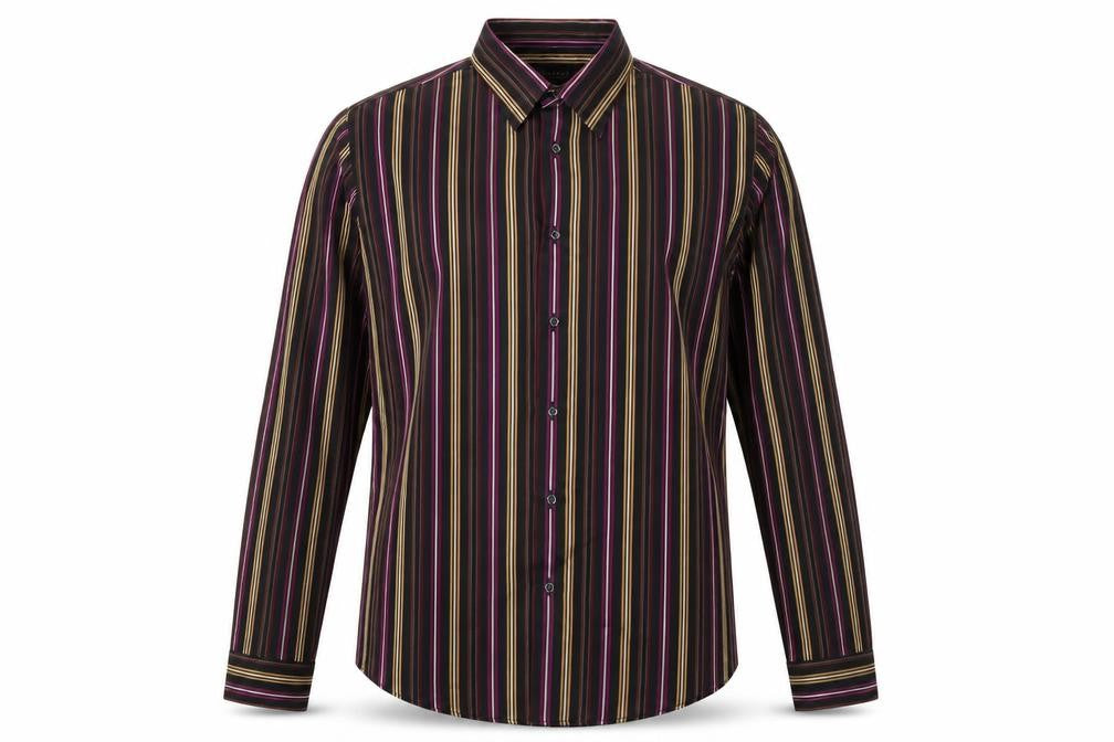 Lakeland Men's Large Multicoloured Striped Cotton Shirt