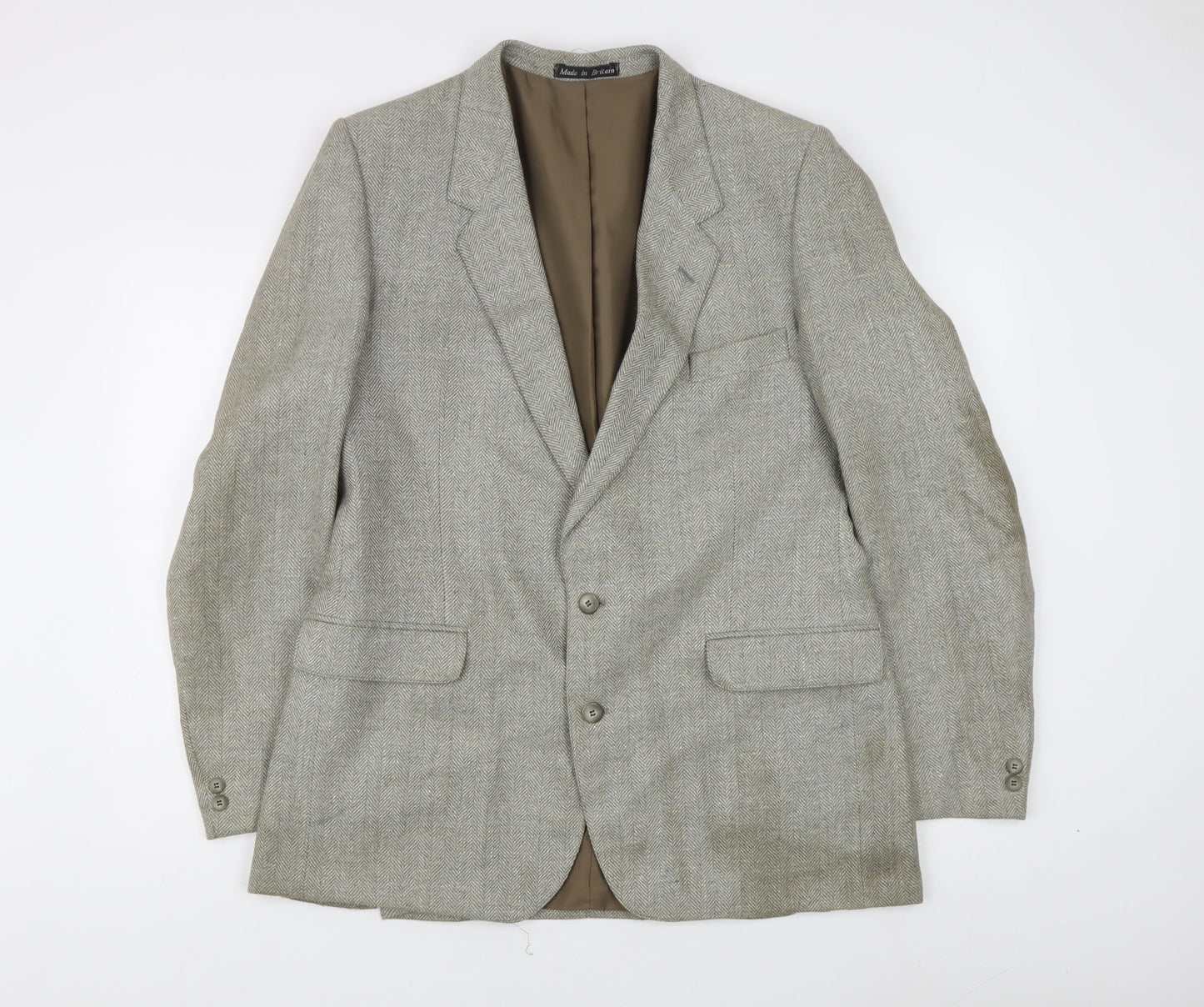 Brook Taverner Men's Grey Tweed Blazer 44 Regular
