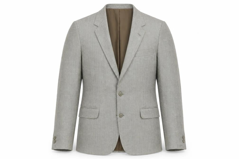 Brook Taverner Men's Grey Tweed Blazer 44 Regular