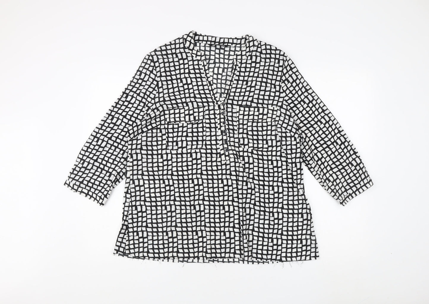 Debenhams Women's Black Tunic Blouse Size 16
