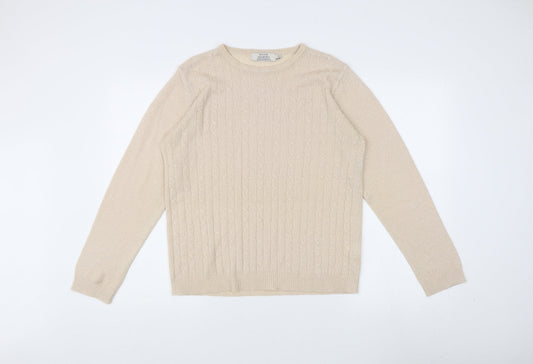 Honor Millburn Women's Beige Cable-Knit Jumper M