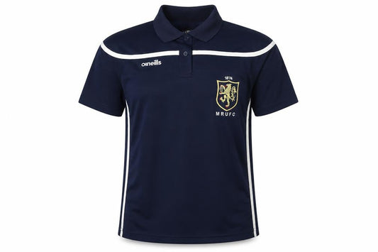 Front view of O'Neill unisex navy polo shirt, size 10, new