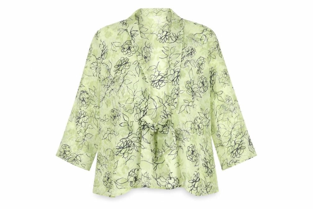 Eastex Women's Green Floral Tunic Blouse Size 10