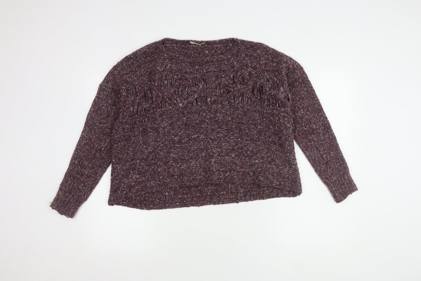SoulCal & Co Women's Purple Chunky Knit Jumper Size 8