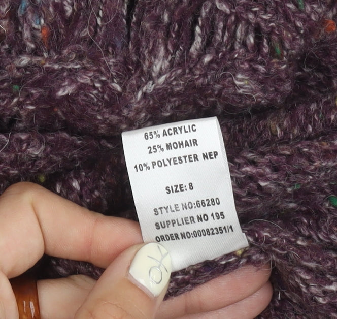 SoulCal & Co Women's Purple Chunky Knit Jumper Size 8