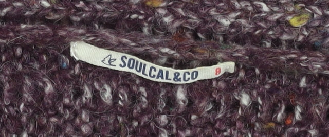 SoulCal & Co Women's Purple Chunky Knit Jumper Size 8
