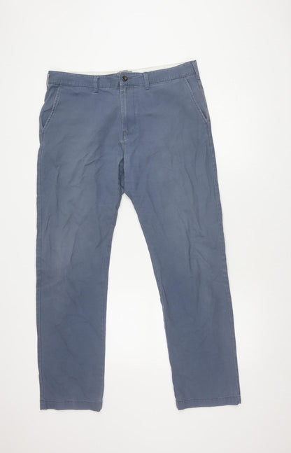 Marks & Spencer Men's Blue Straight Trousers Size 36