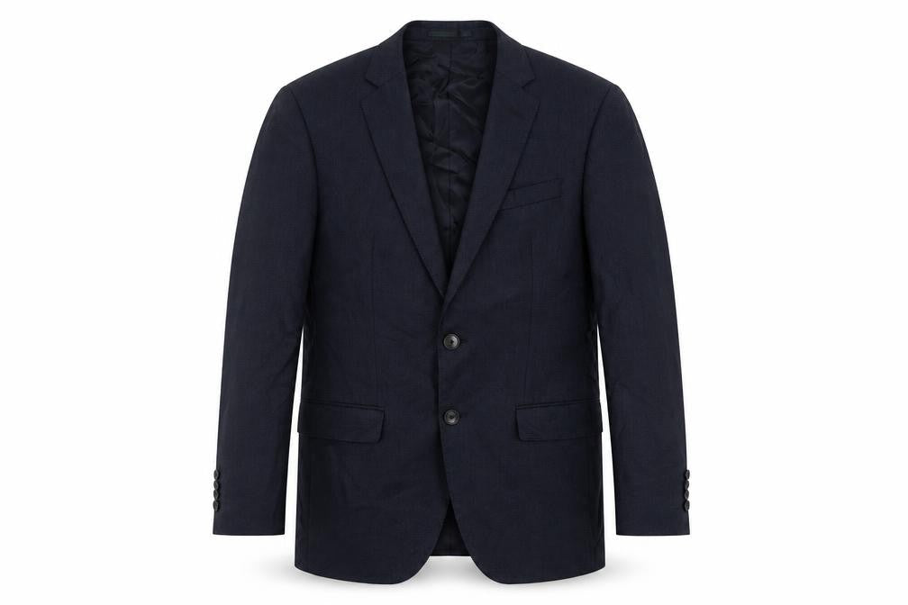 Colombo Men's Blue Wool Blazer, Size 38, Regular Fit