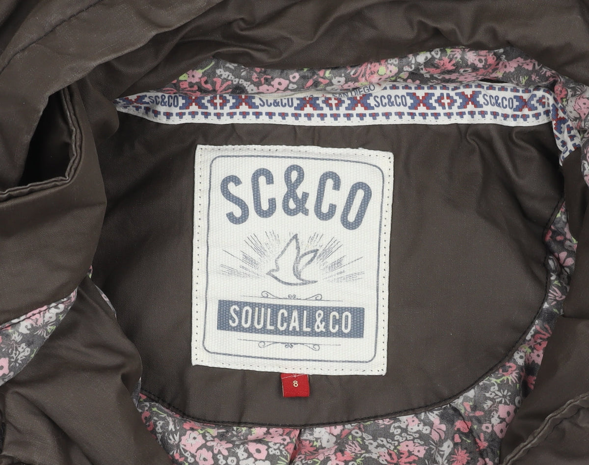 SoulCal & Co Women's Brown Jacket Size 8 Casual Style