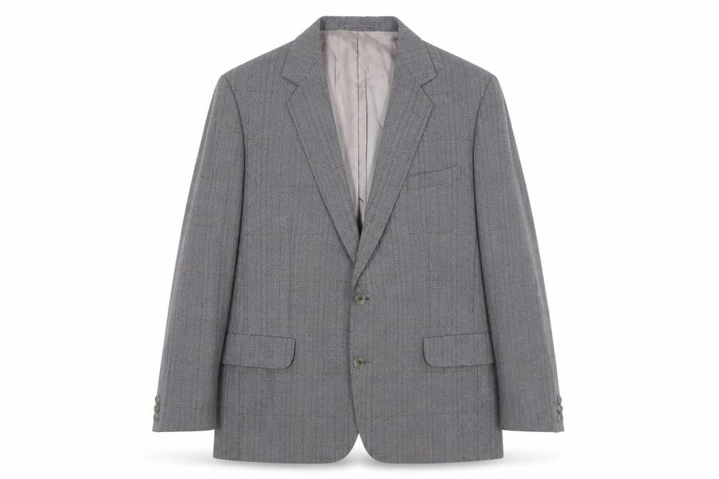 Magee Men's Grey Wool Blazer 46 Regular Fit Jacket