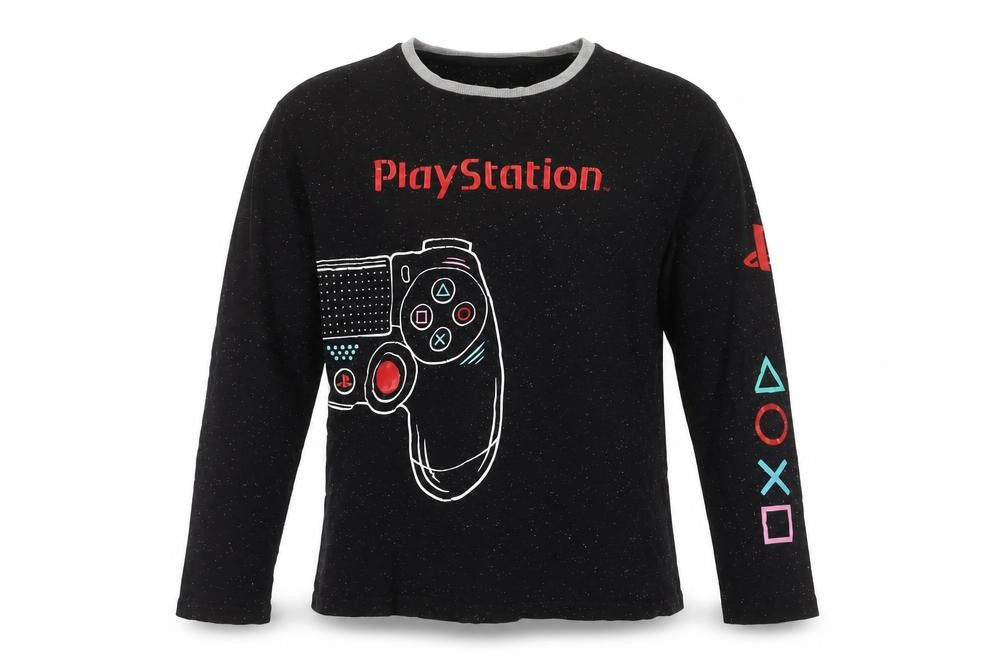 PlayStation Boys Black Long Sleeve Graphic Tee 13-14 Years